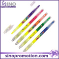 Transparent Plastic Marker Pen Double Headed Marker Pen Highlighter